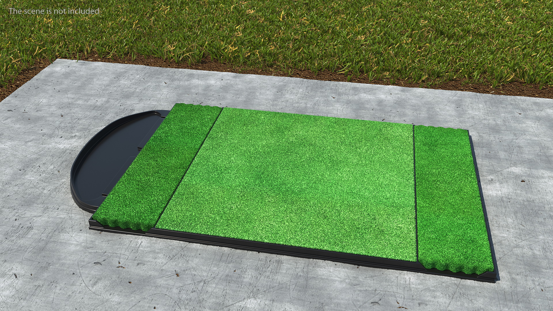 Golf Practice Hitting Mat Fur 3D model