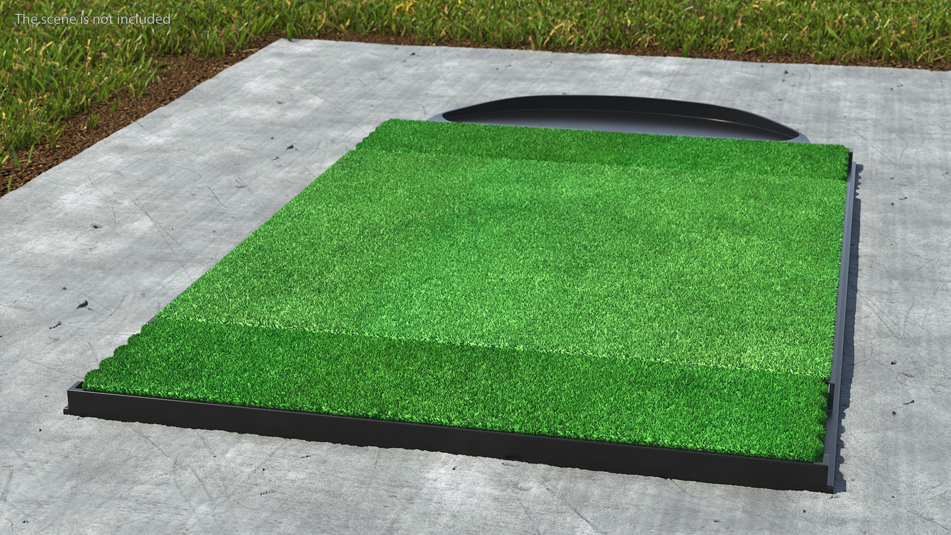 Golf Practice Hitting Mat Fur 3D model