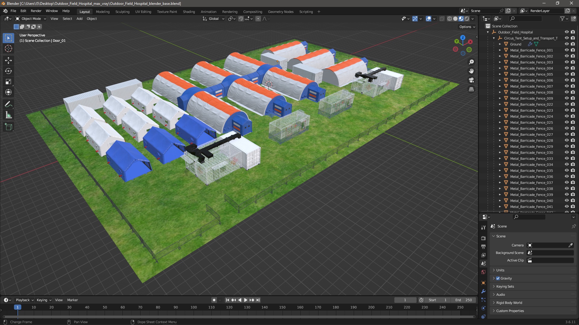 Outdoor Field Hospital 3D