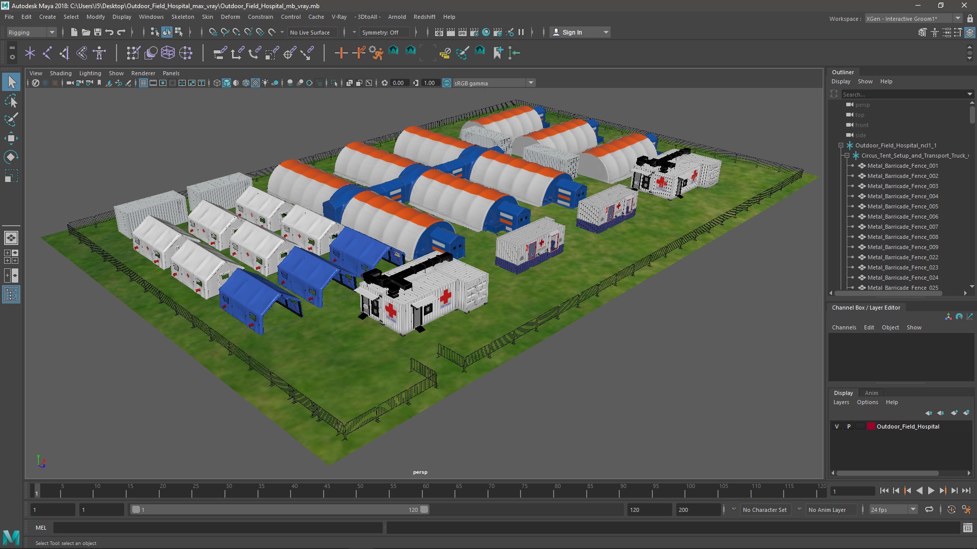 Outdoor Field Hospital 3D