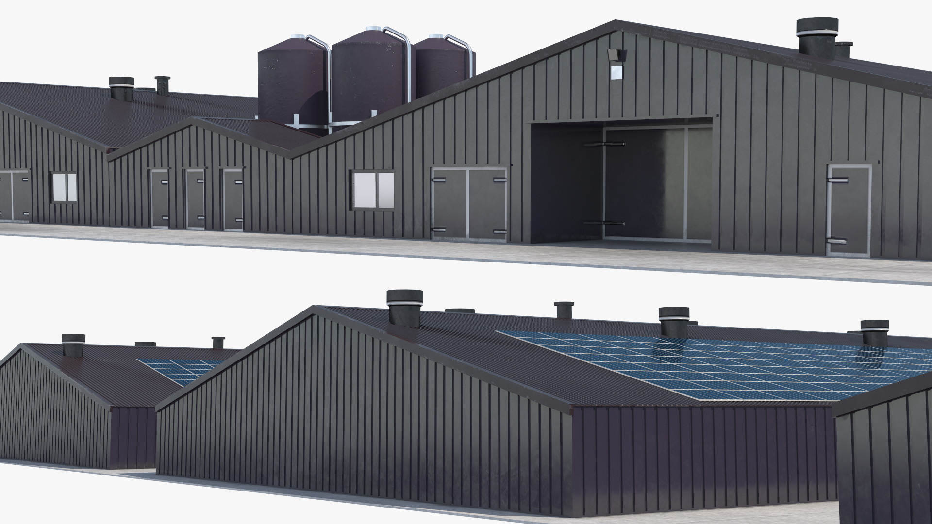 3D model Poultry Farming Barn