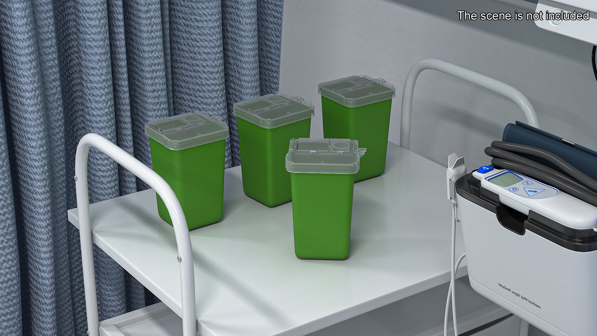 Tabletop Plastic Waste Container 3D