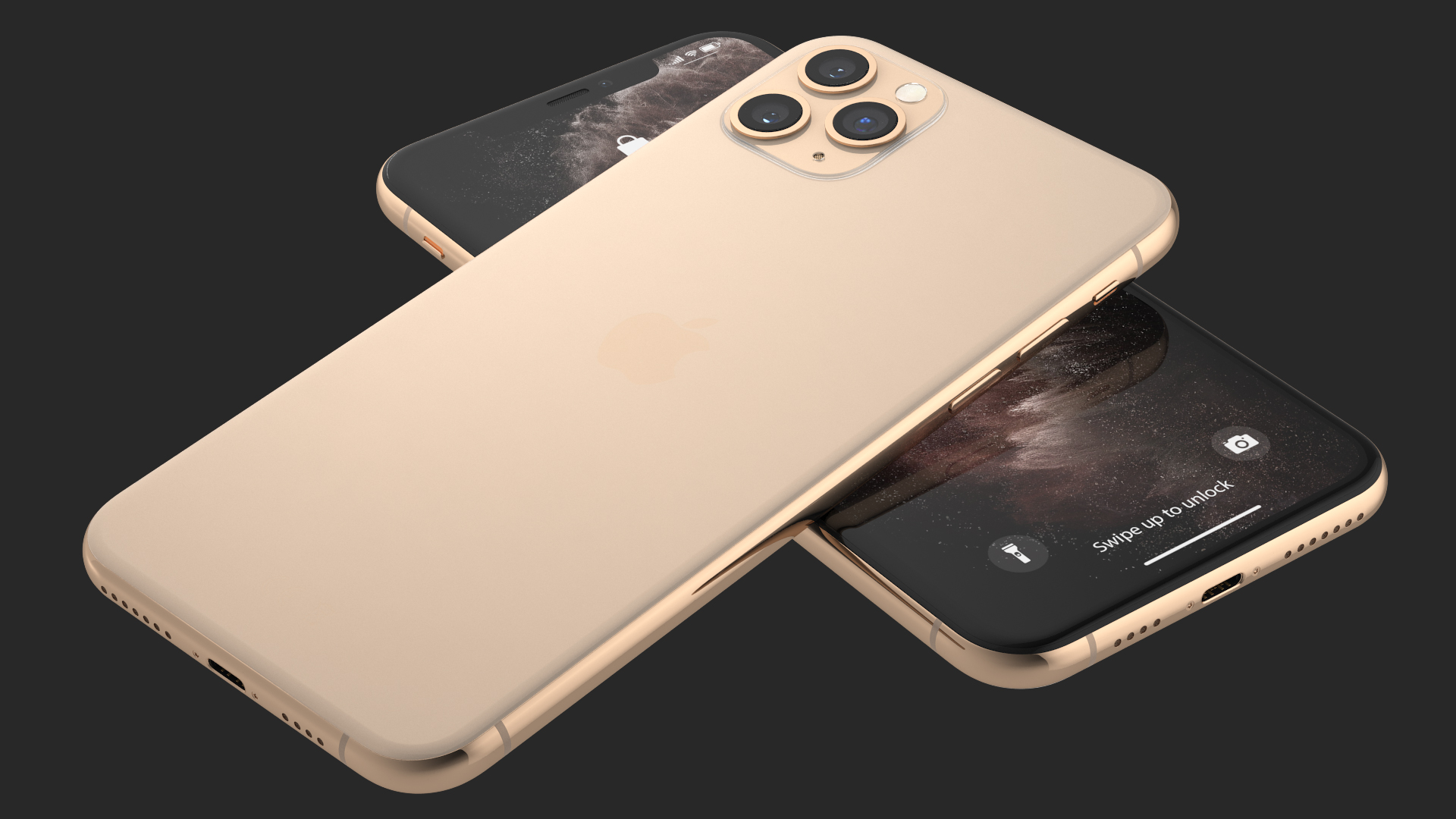 iPhone 11 Pro Max Gold 3D