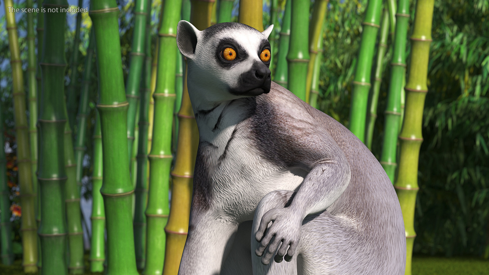 3D Lemur Rigged for Maya