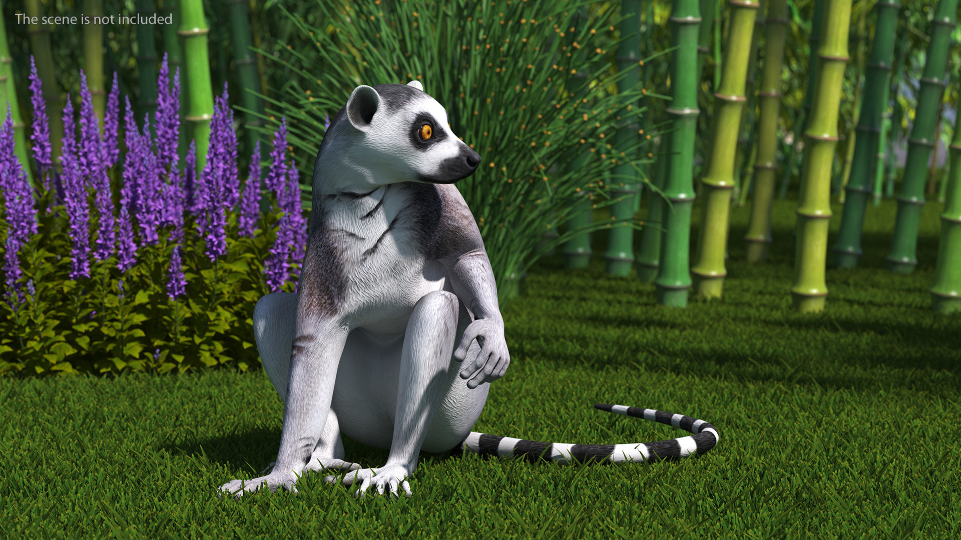 3D Lemur Rigged for Maya