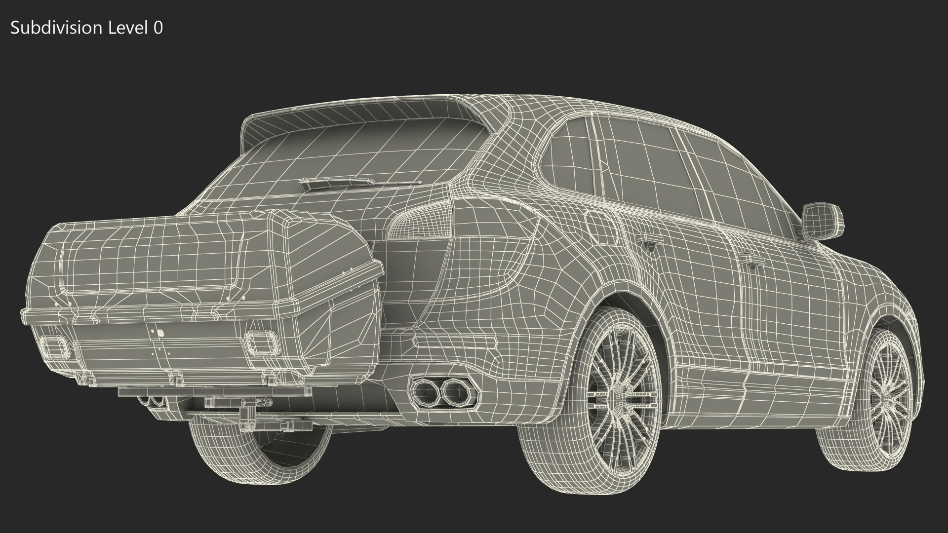 3D Crossover with Hitch Cargo Carrier Rigged