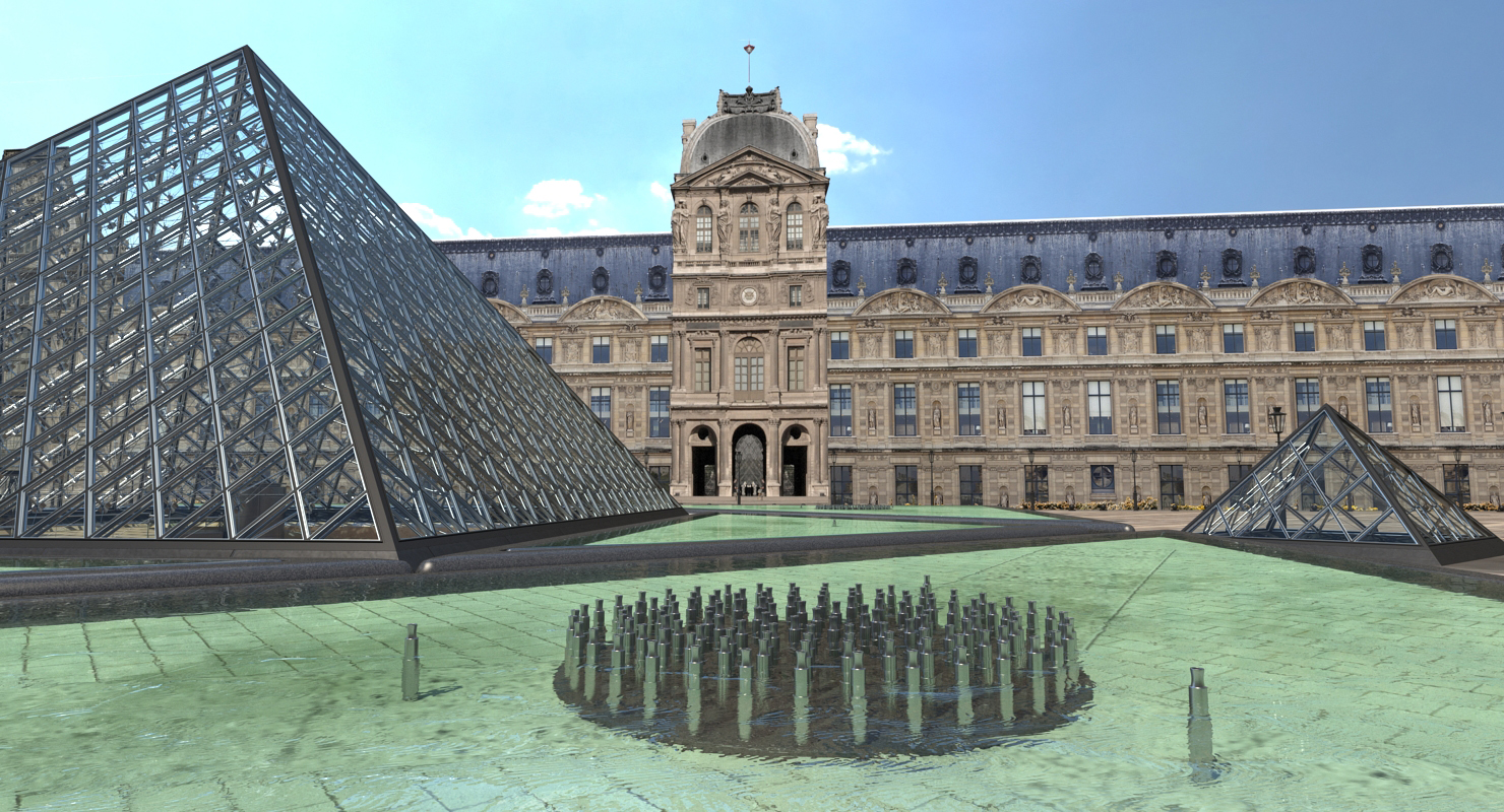 3D model Louvre