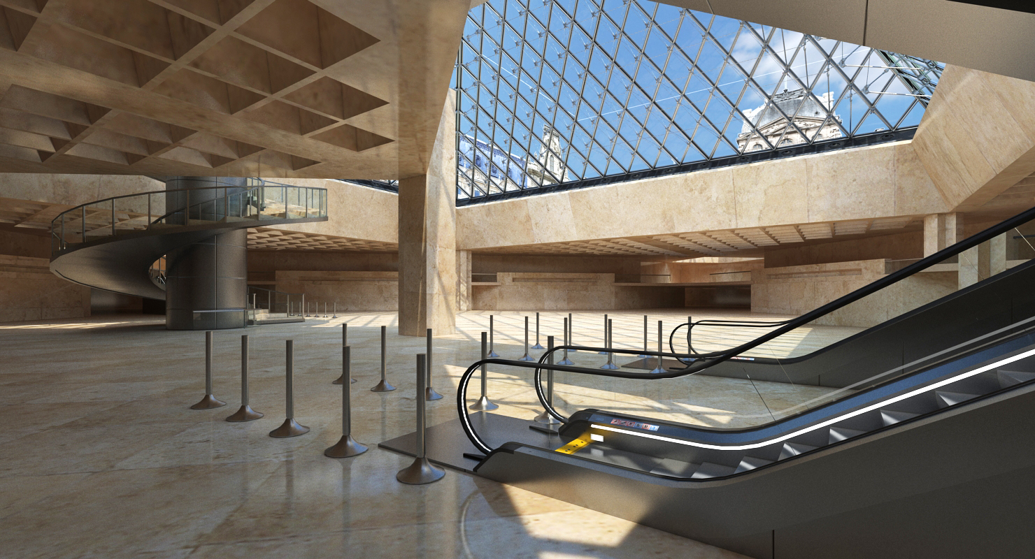 3D model Louvre