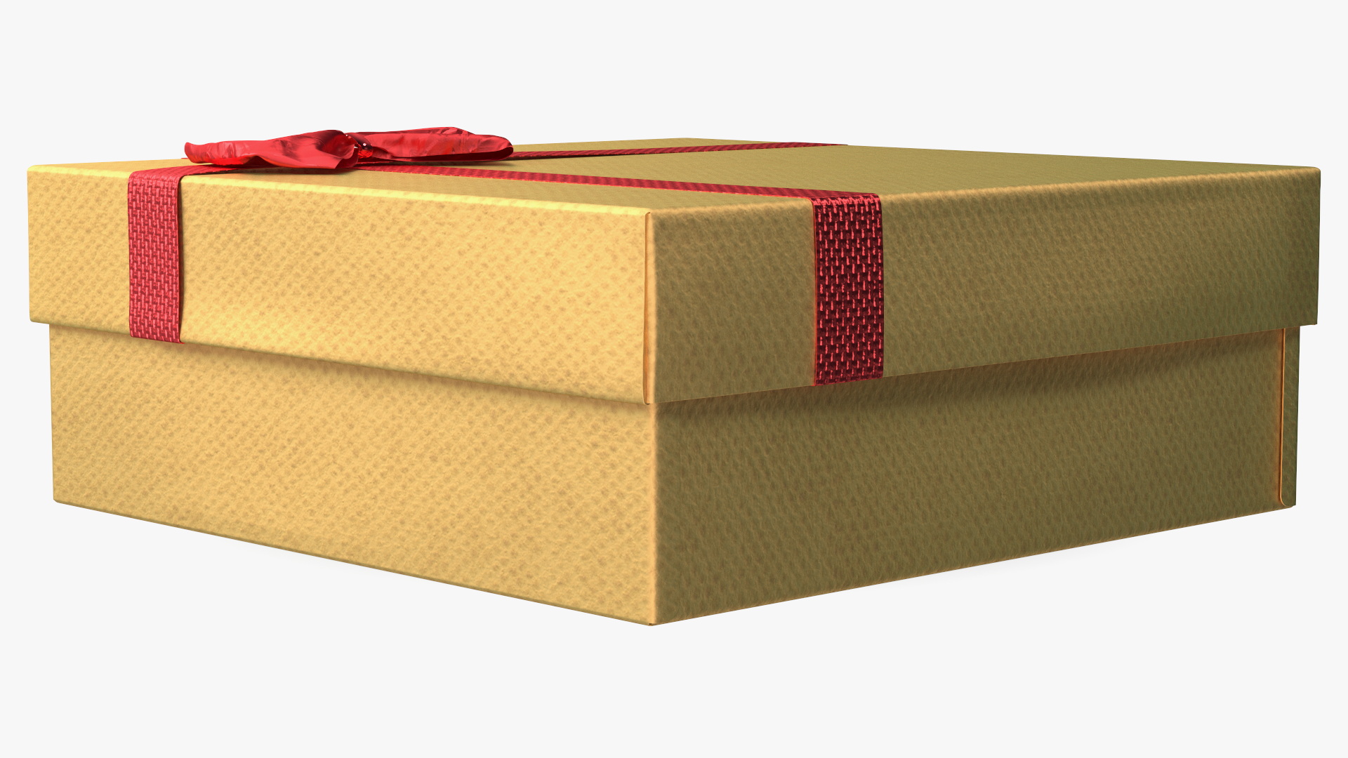 3D Wrapped Gift Box with Ribbon model