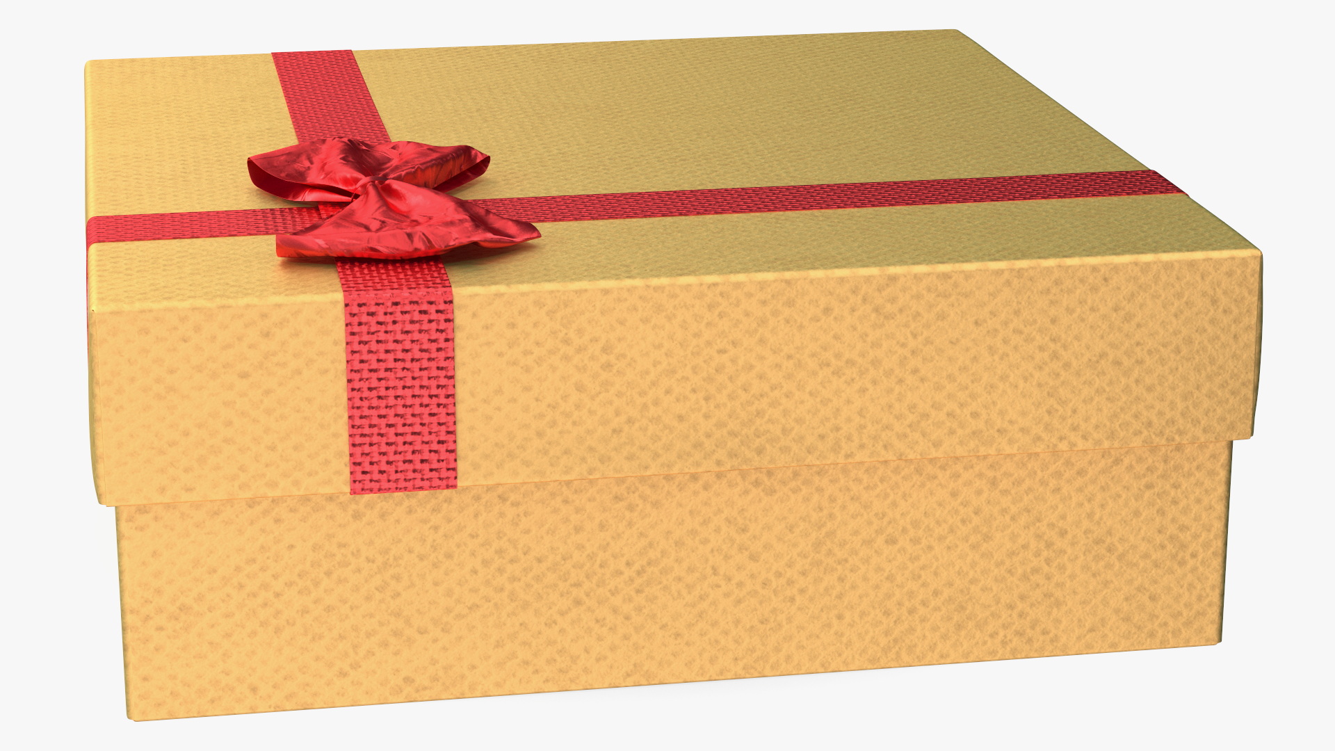 3D Wrapped Gift Box with Ribbon model