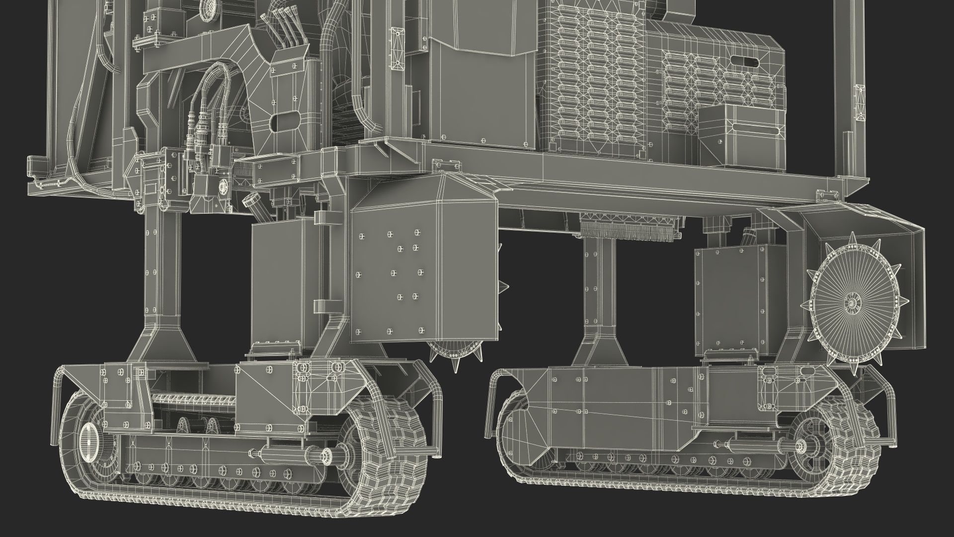 Ochiai OHC-W Tea Harvester Used Rigged for Maya 3D