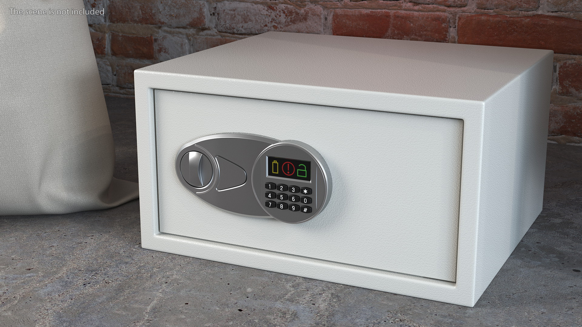 3D Digital safe white model