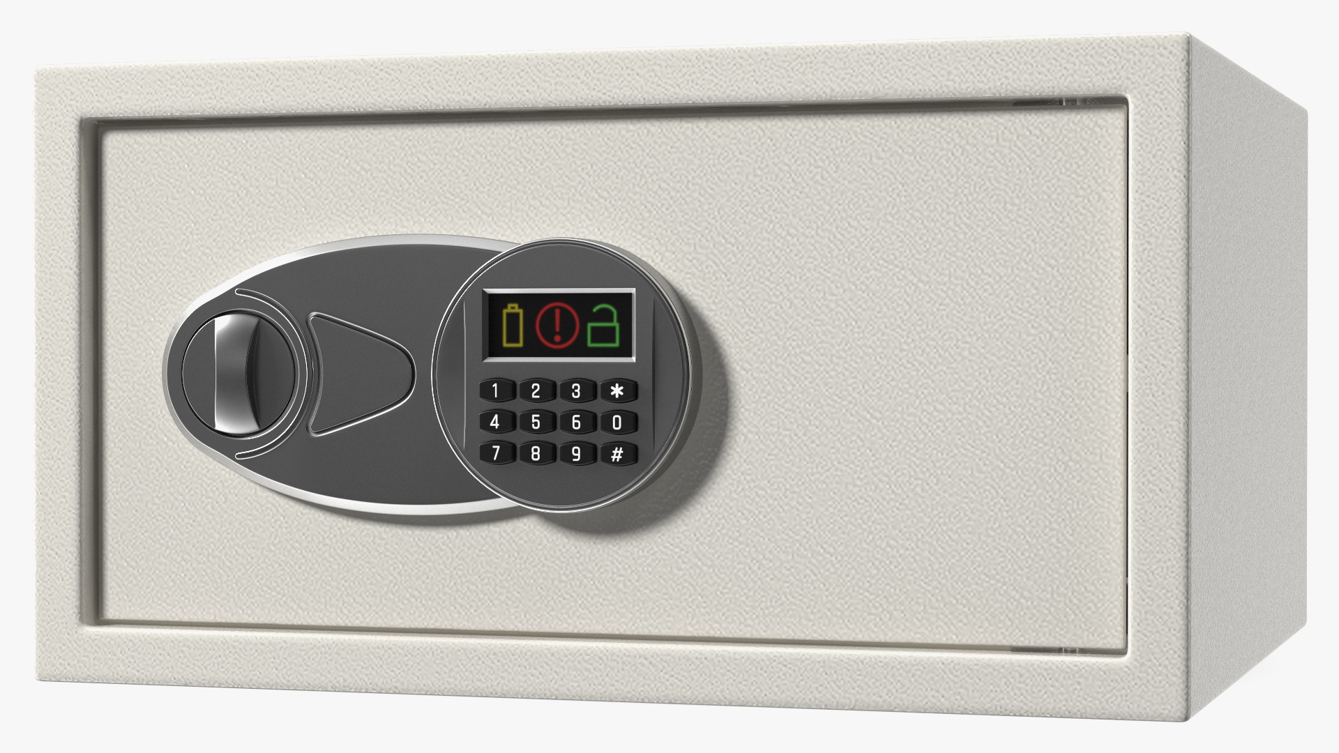 3D Digital safe white model