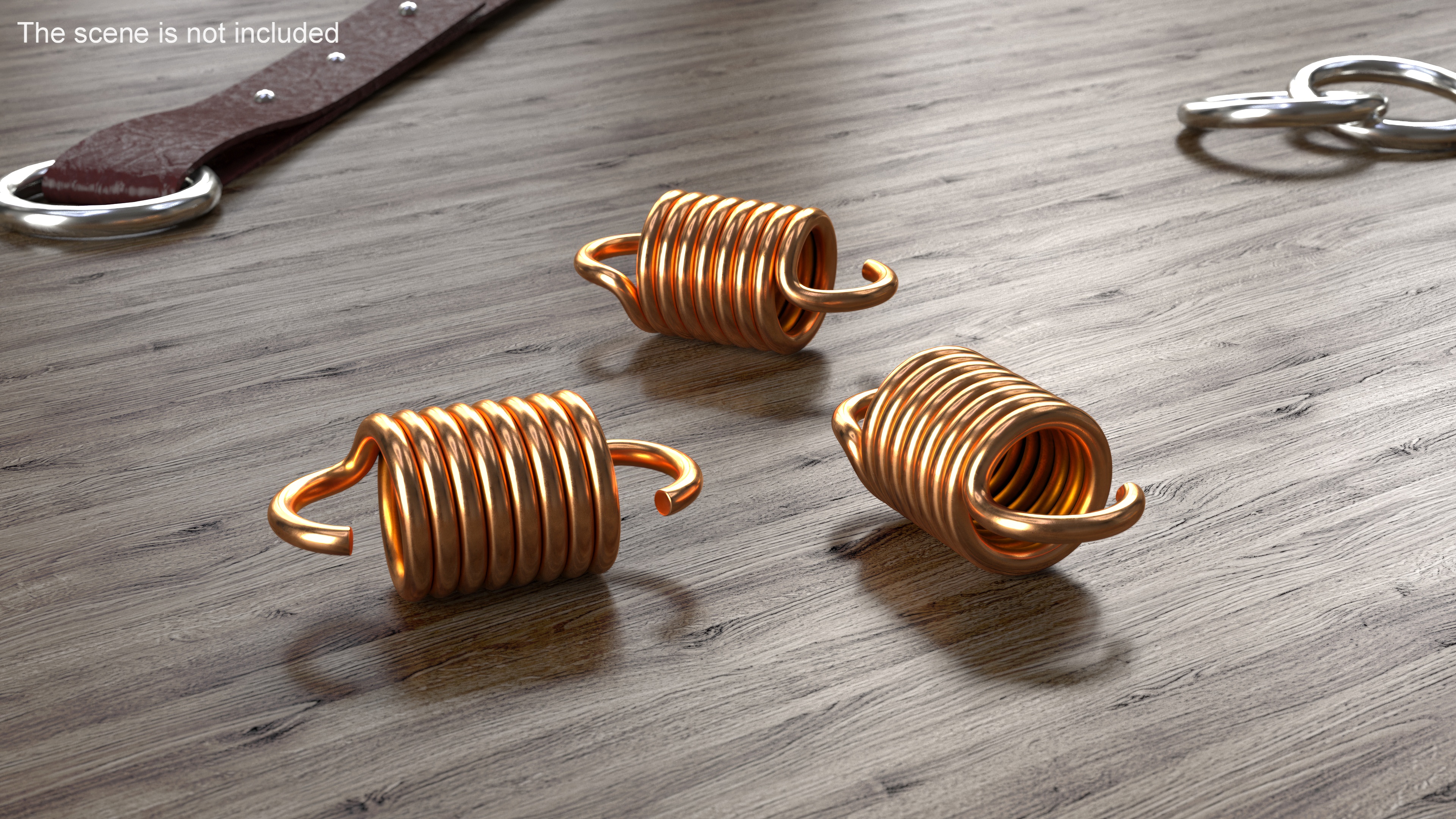 Thick Copper Spring 3D model