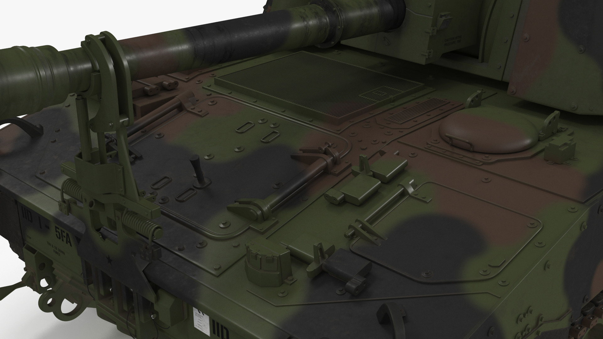 3D M109 Paladin Howitzer Camouflage Color model