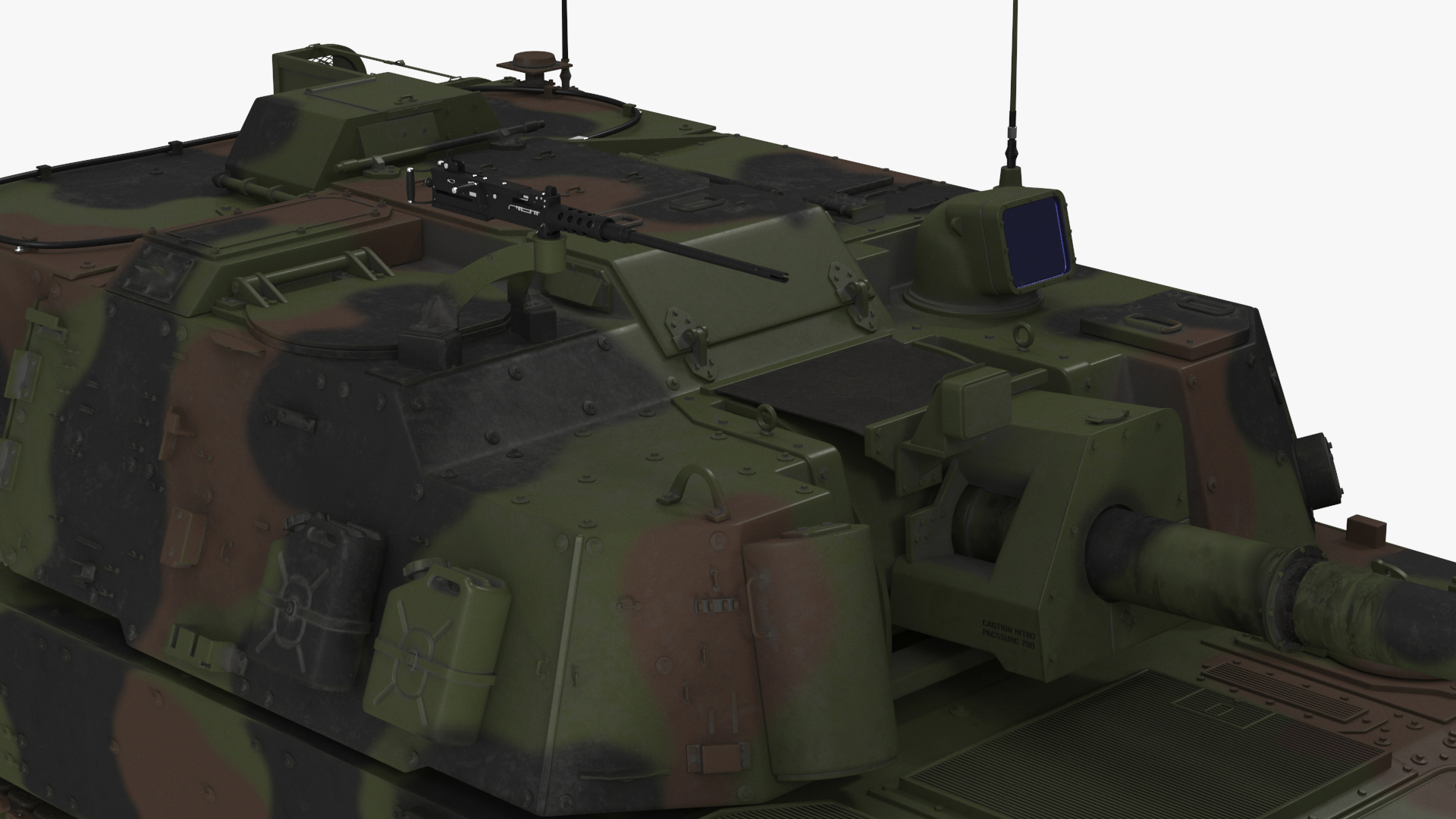 3D M109 Paladin Howitzer Camouflage Color model