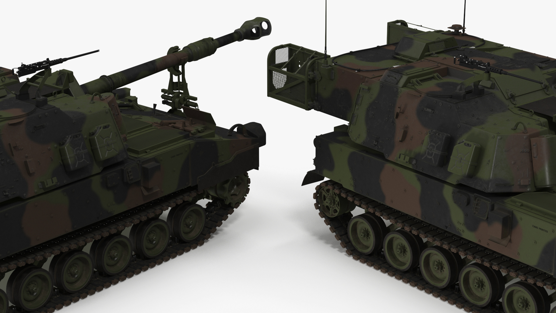 3D M109 Paladin Howitzer Camouflage Color model