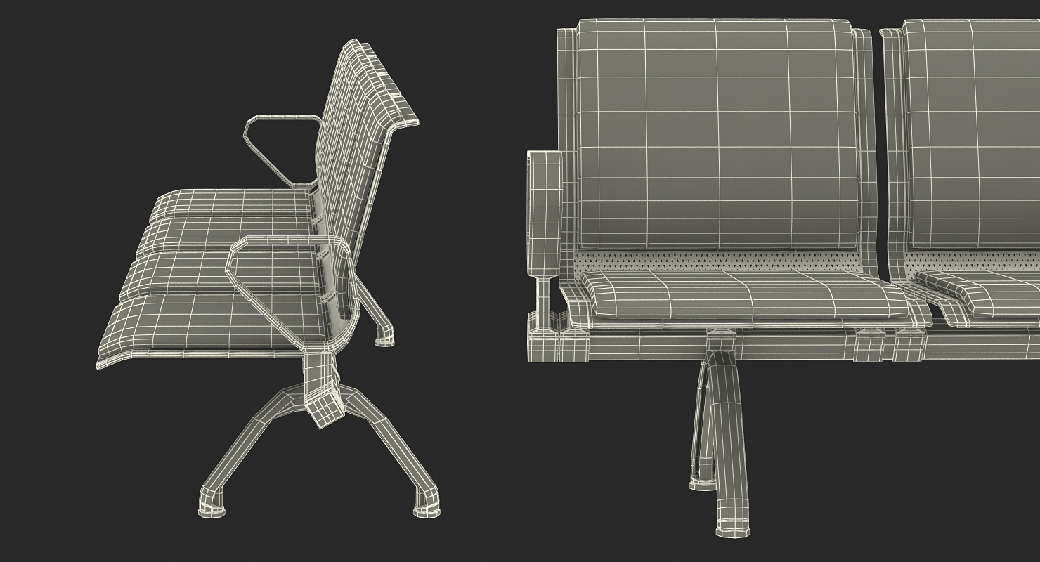 3D model Public Waiting Seats