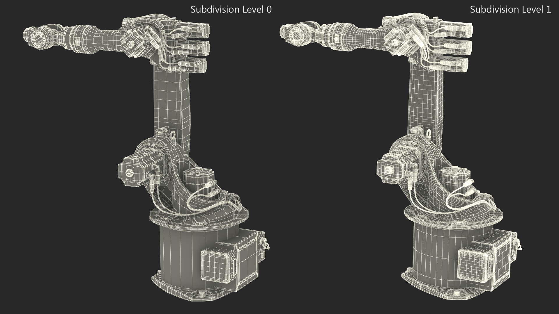 3D 6 axis Robot Arm Kuka KR 16 3 Rigged