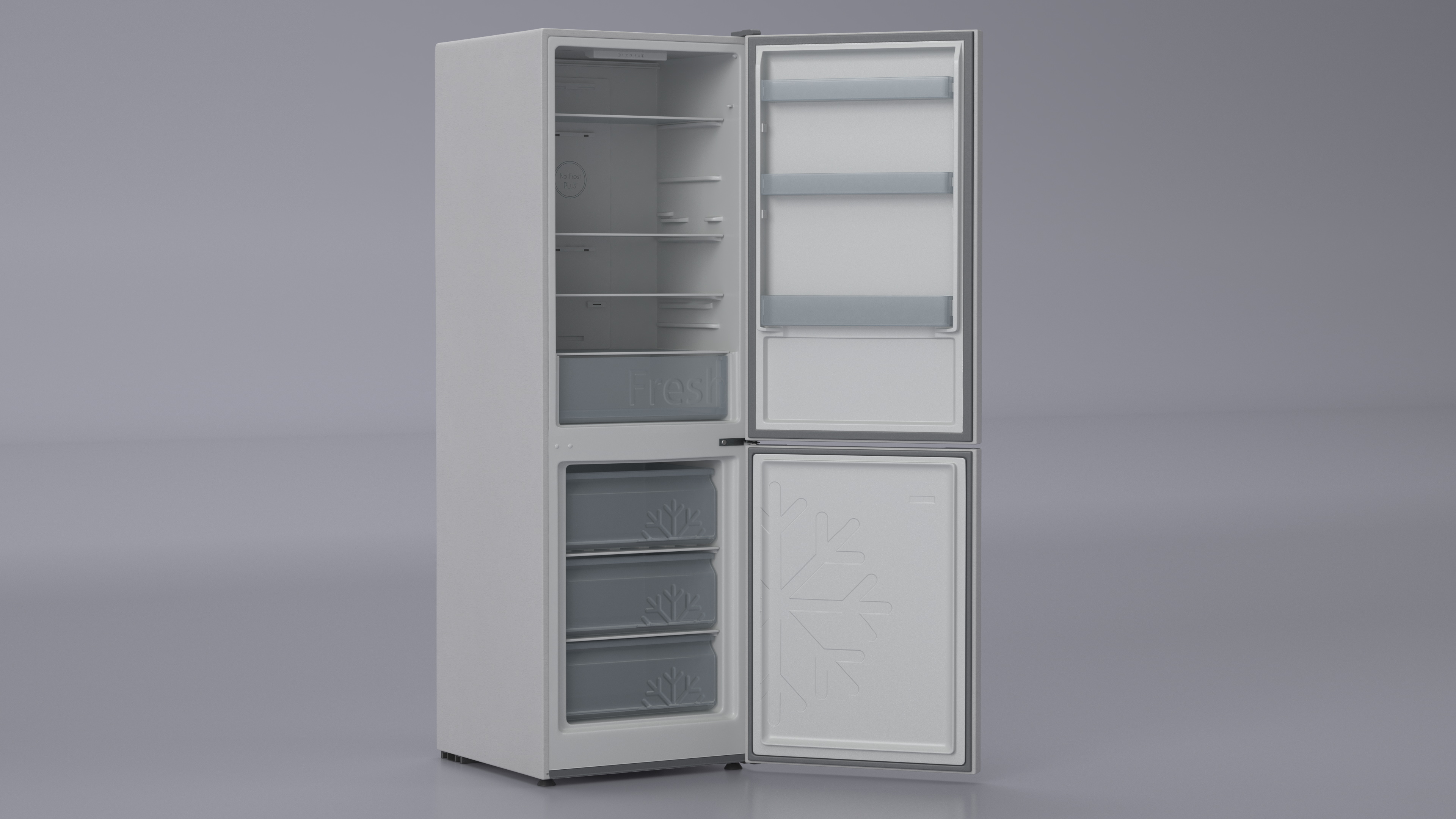 Fridge Candy CCRN 6180S Open Door White 3D model