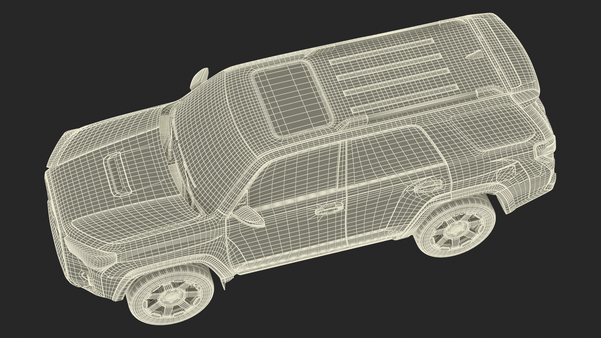 Toyota 4Runner SUV Rigged for Cinema 4D 3D model