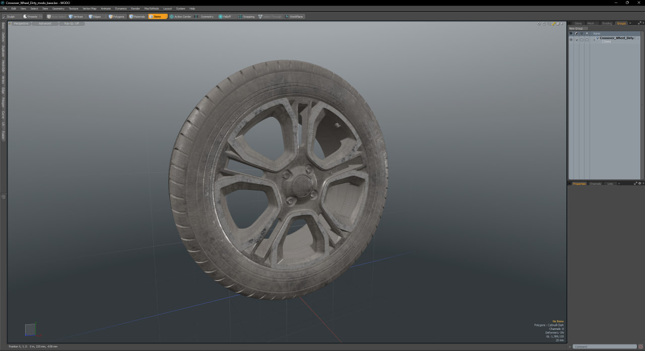 3D Crossover Wheel Dirty