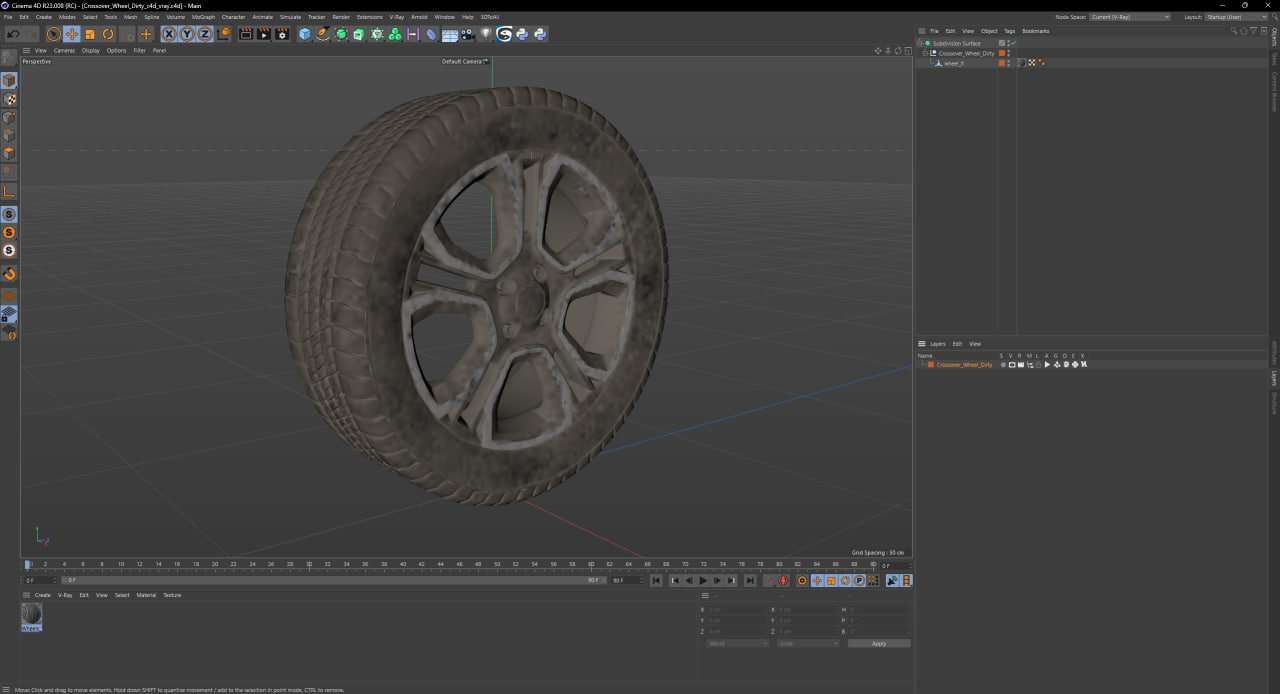 3D Crossover Wheel Dirty