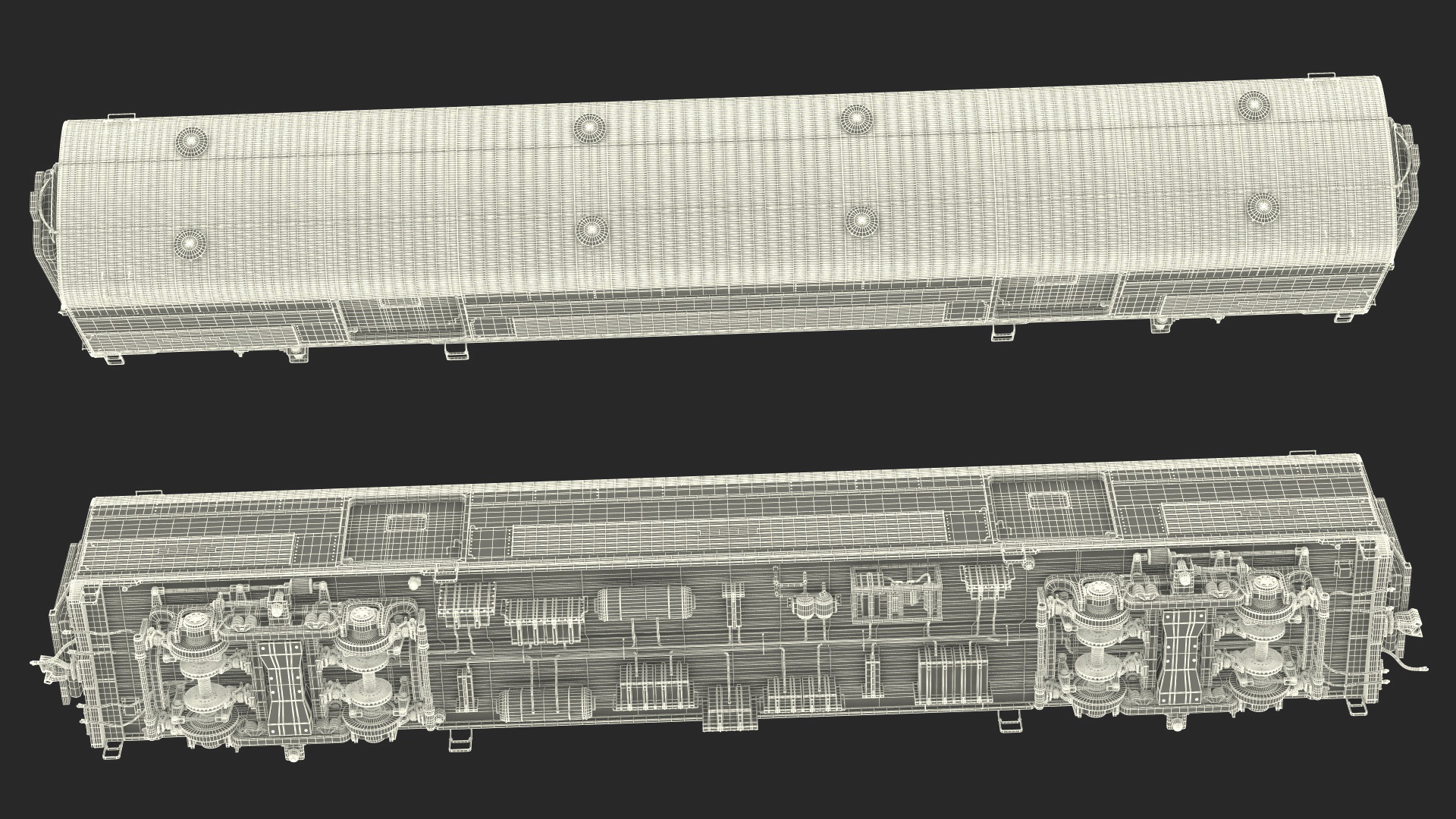 3D Amtrak Baggage Car model