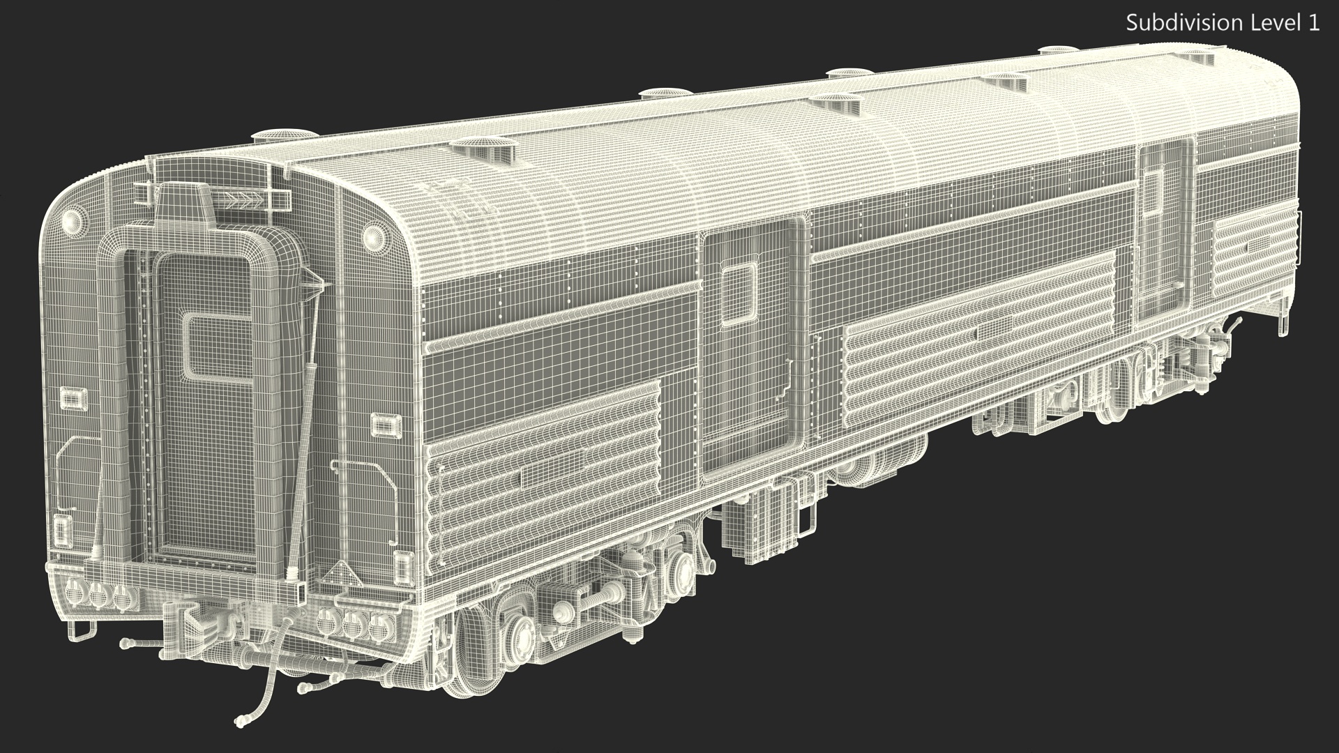 3D Amtrak Baggage Car model