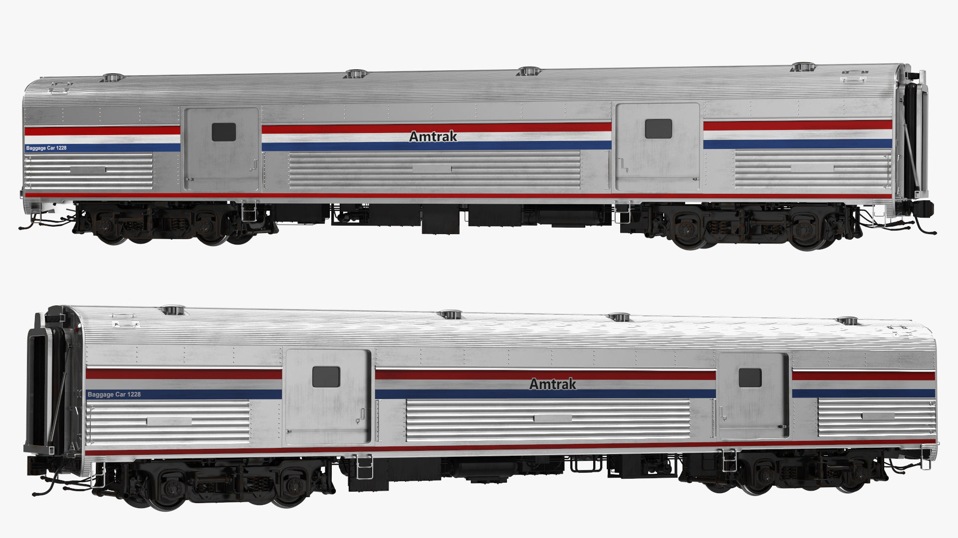 3D Amtrak Baggage Car model