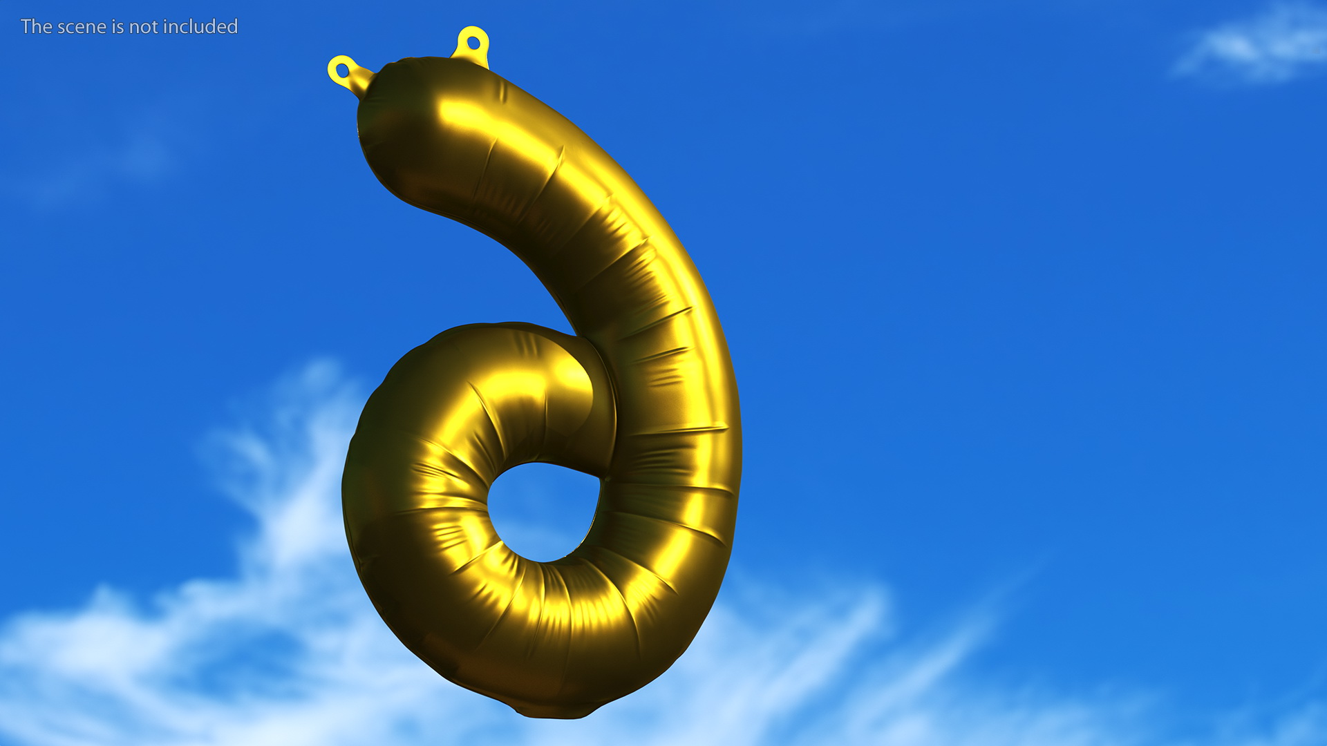 3D model Balloon Numbers Set Matte Gold