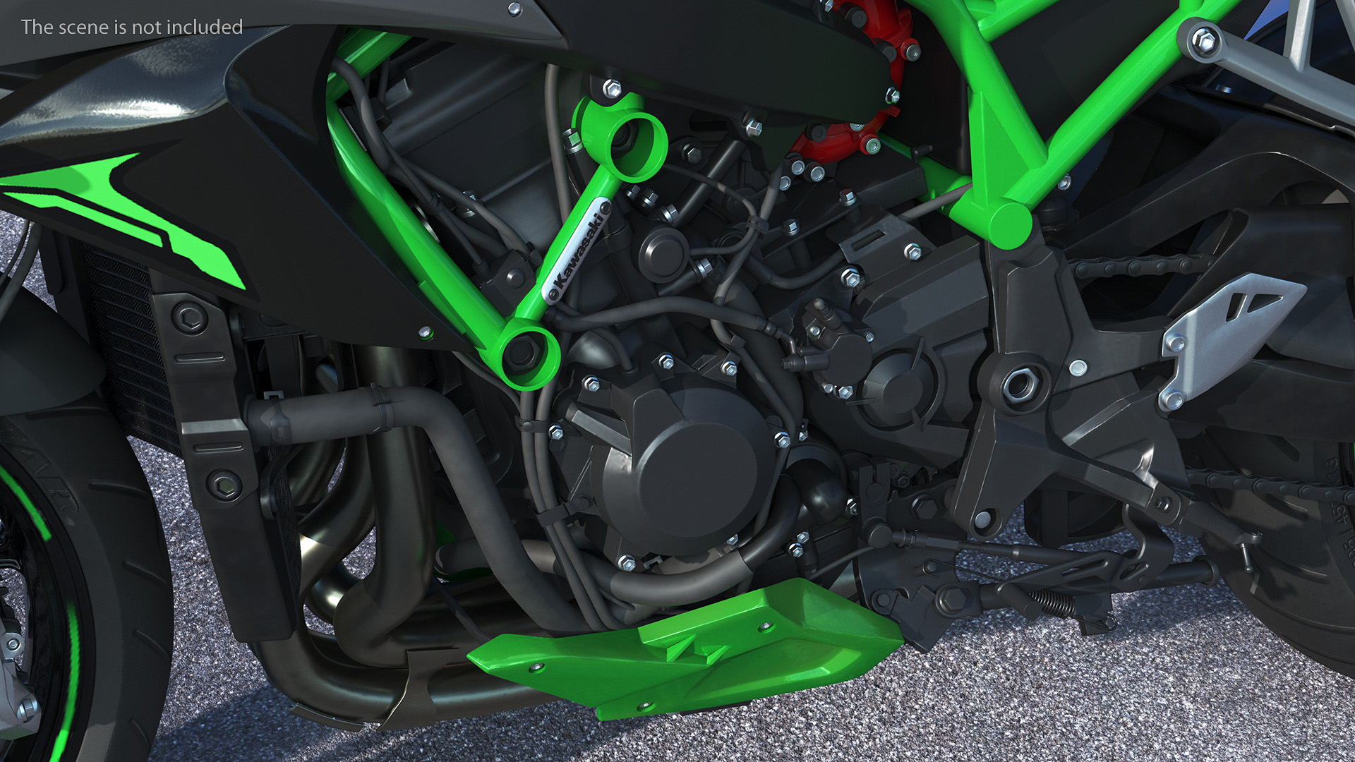 3D model Kawasaki Z H2 2023 Hypersport Motorcycle