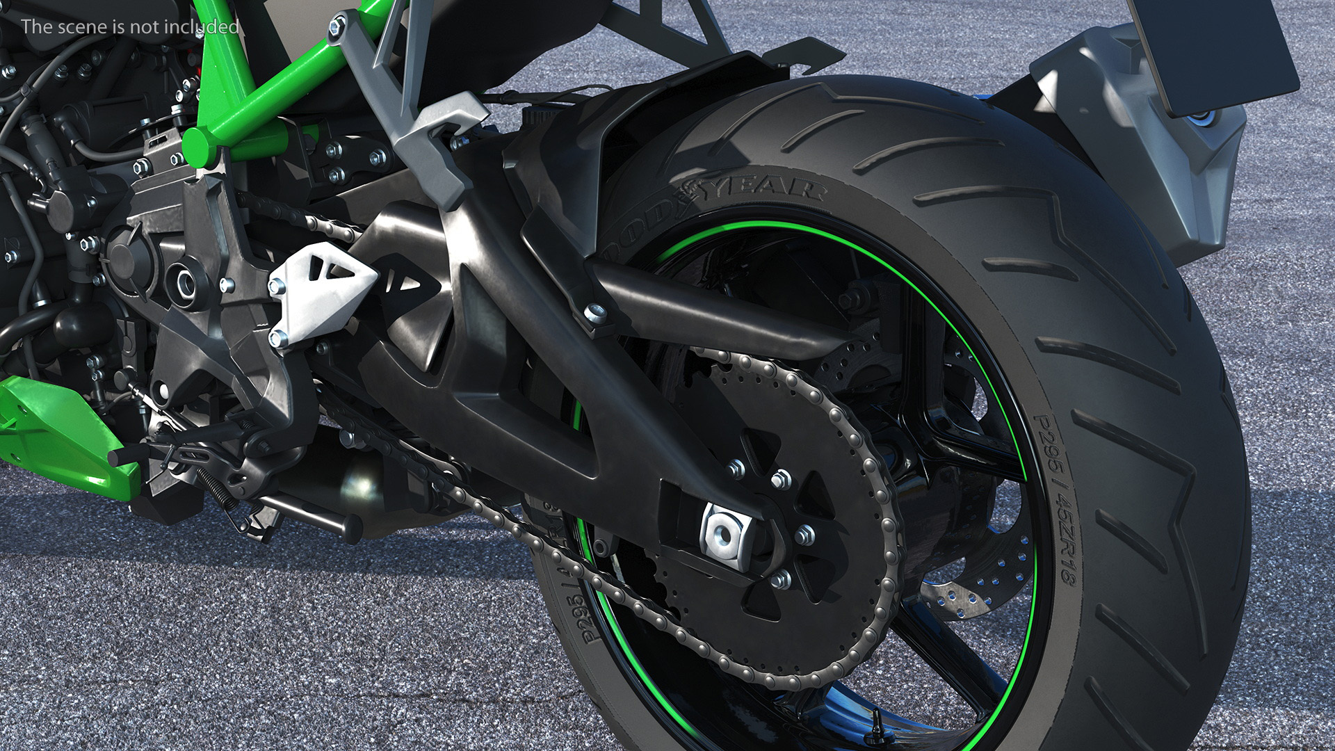 3D model Kawasaki Z H2 2023 Hypersport Motorcycle