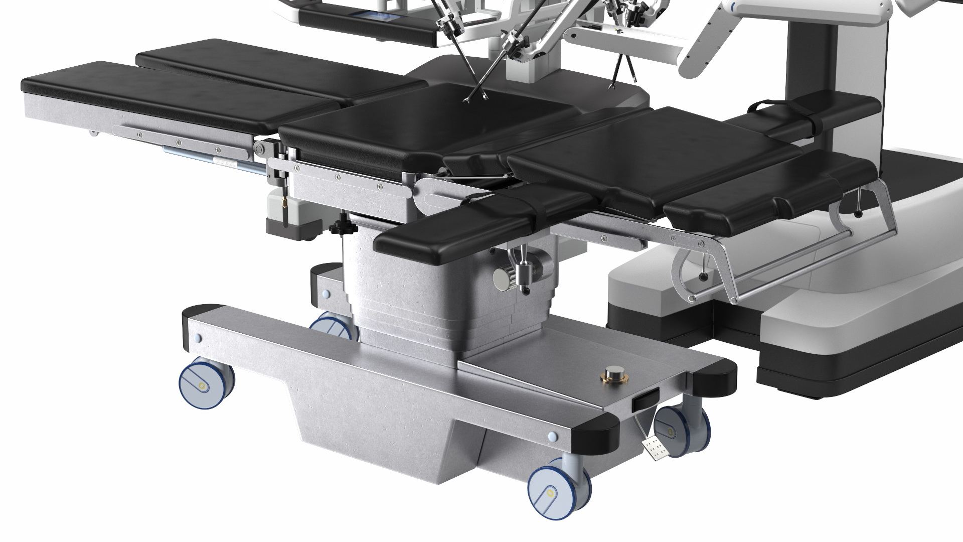 Full Da Vinci Surgical System Rigged with Operating Table 3D