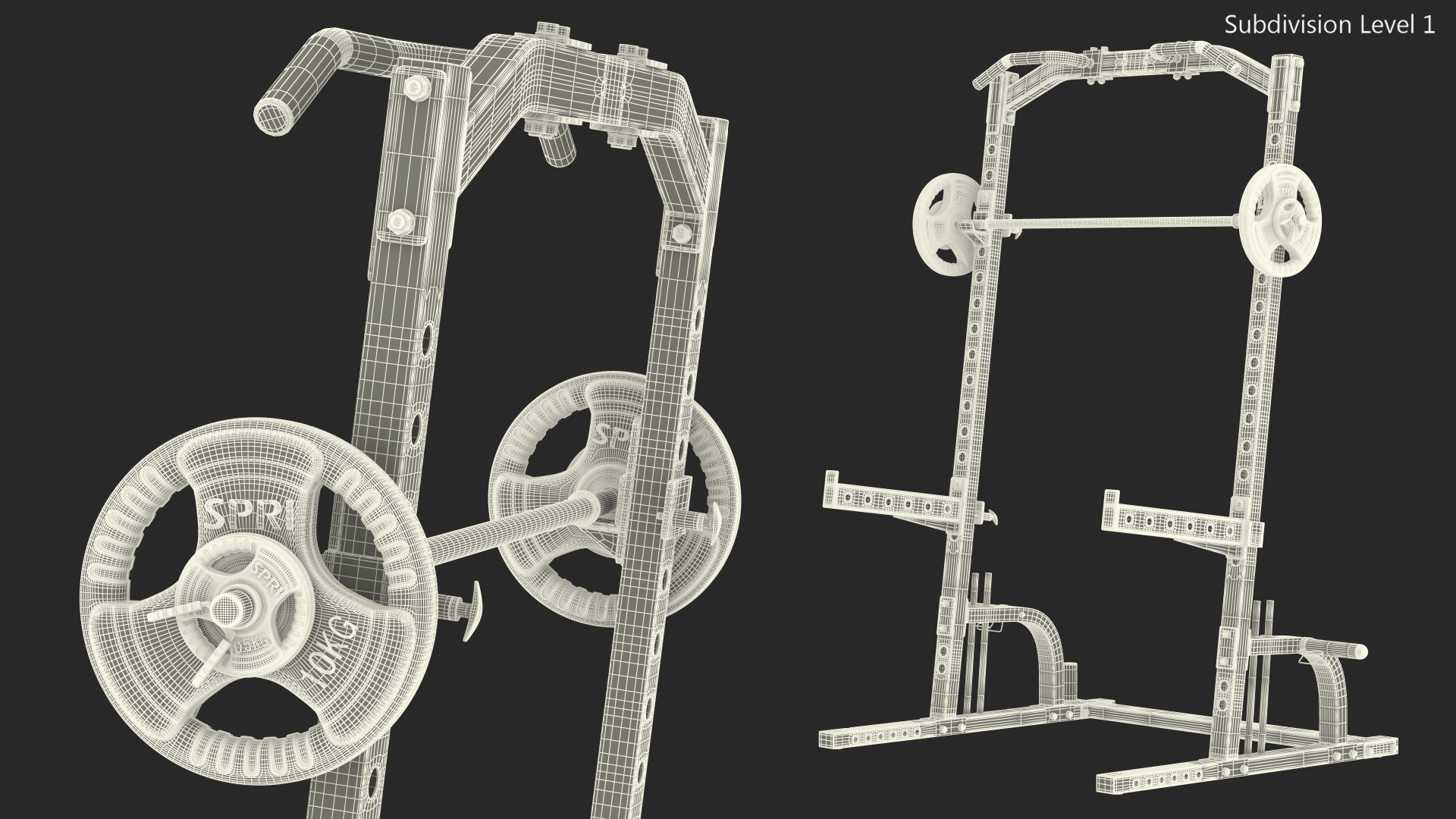 Armortech Half Rack HR33 with SPRI Barbell 3D