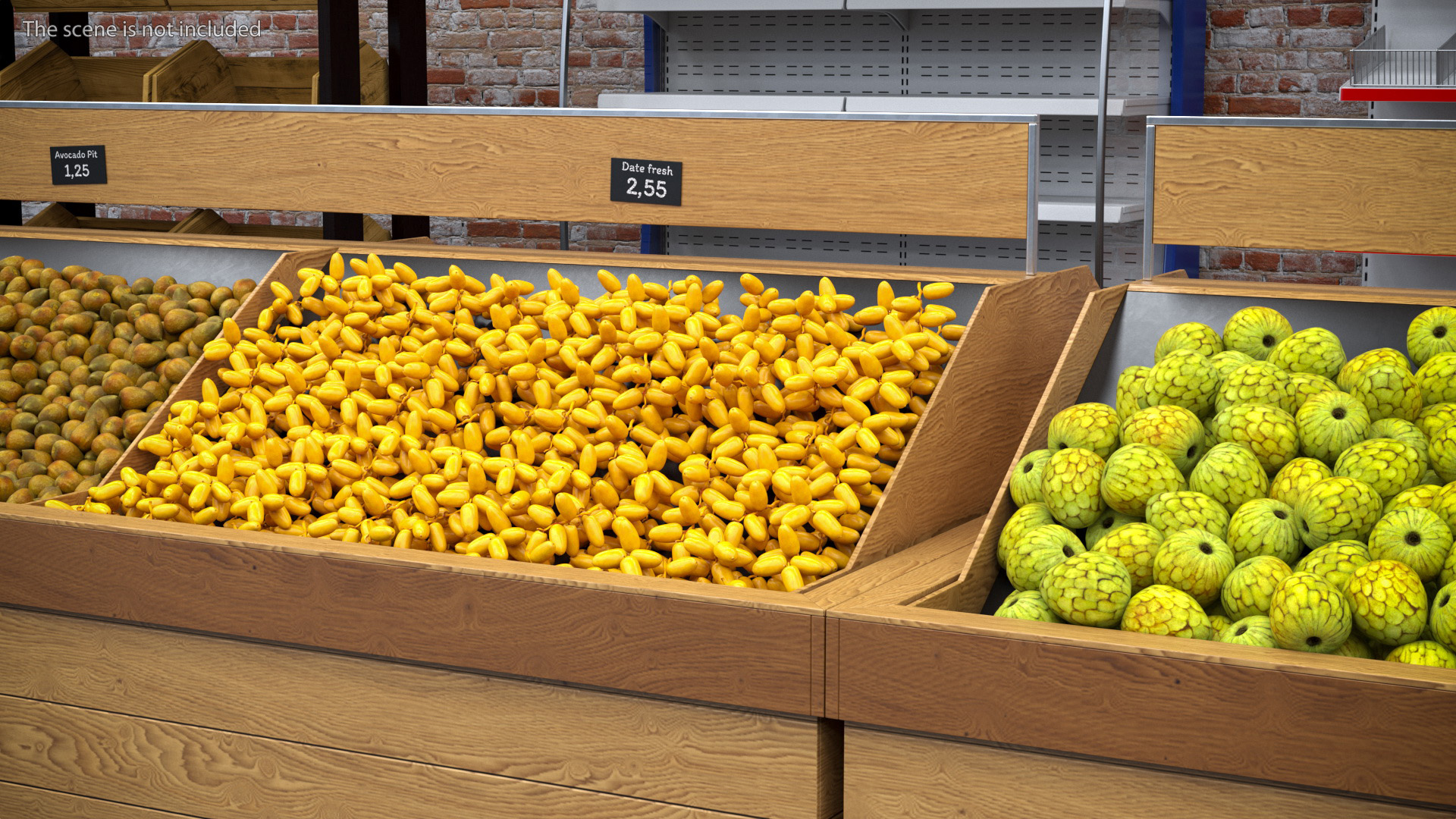 Fresh Fruit Counter 3D model