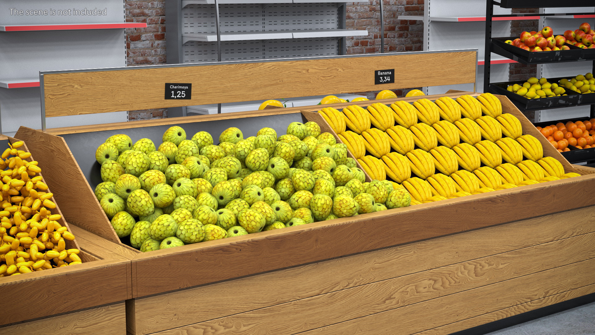 Fresh Fruit Counter 3D model