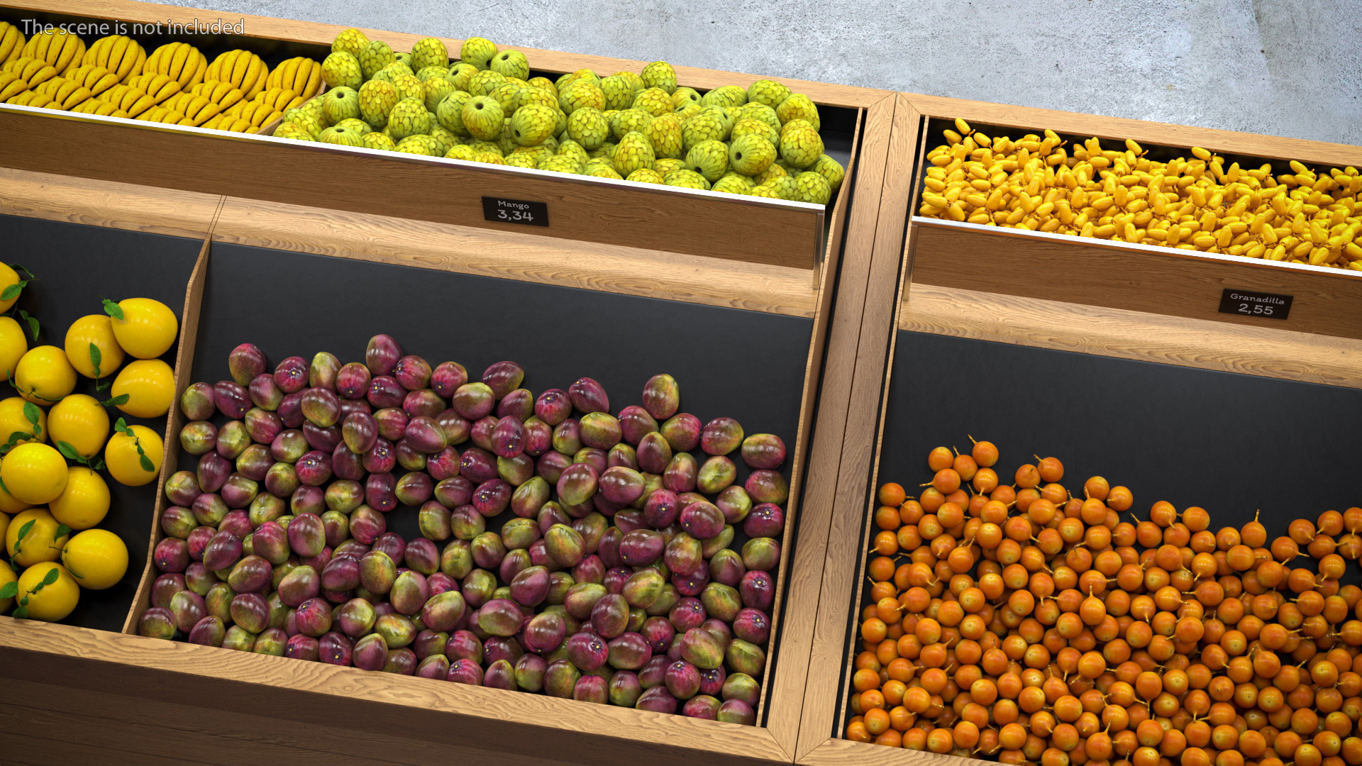 Fresh Fruit Counter 3D model