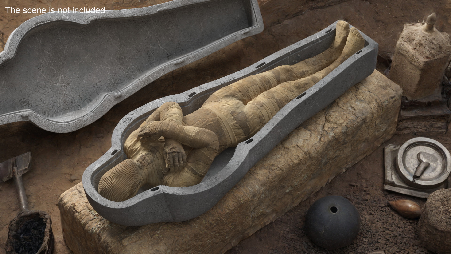 Mummy in the Sarcophagus 3D model