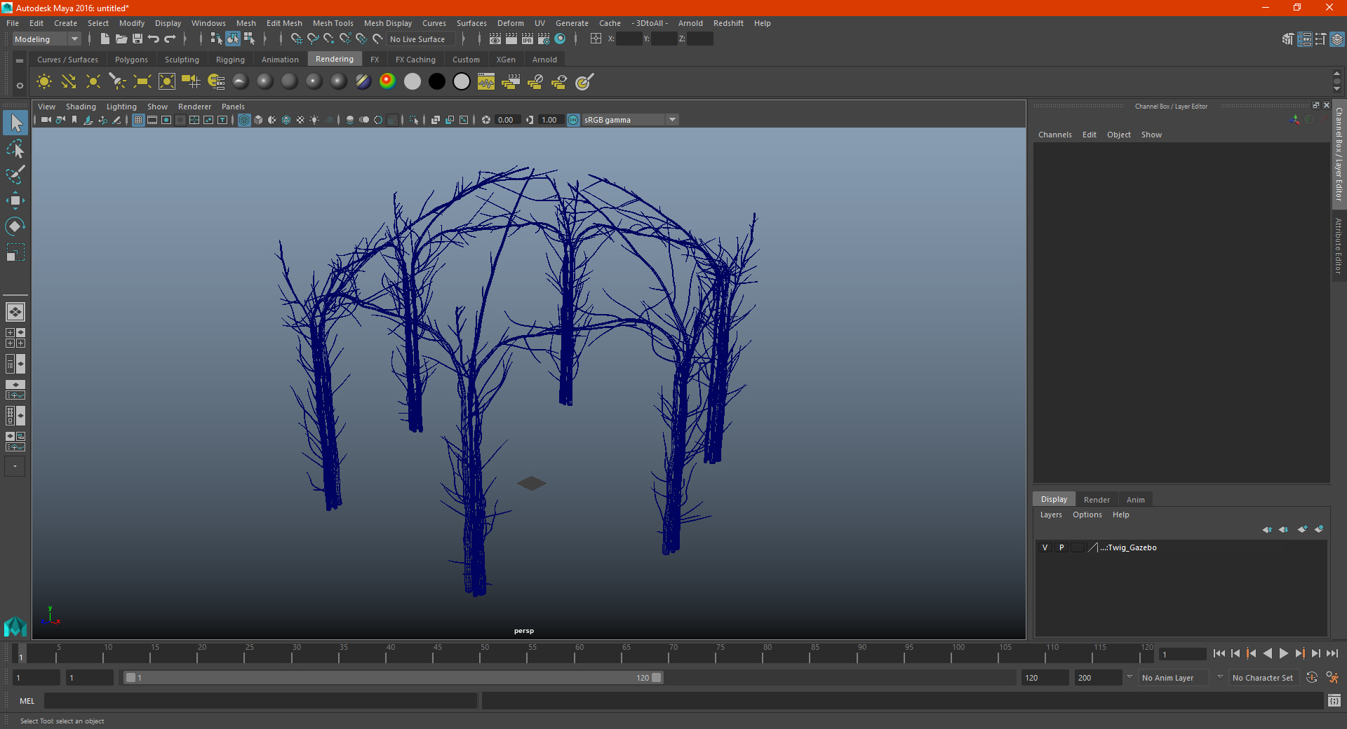 3D Twig Gazebo