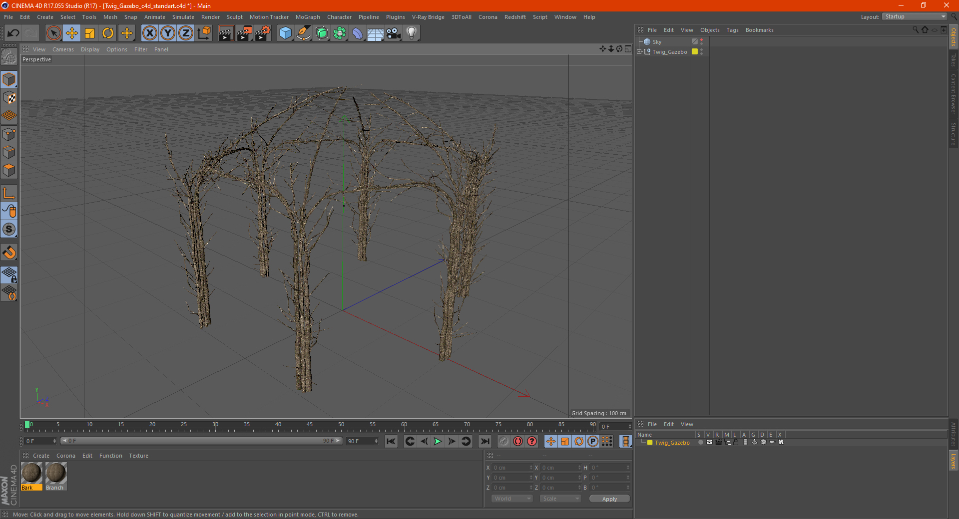 3D Twig Gazebo