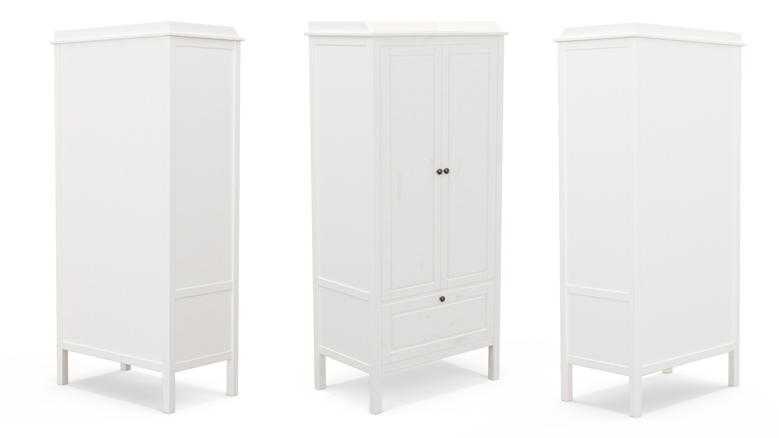 3D model Wardrobe Children for Room IKEA SUNDVIK White