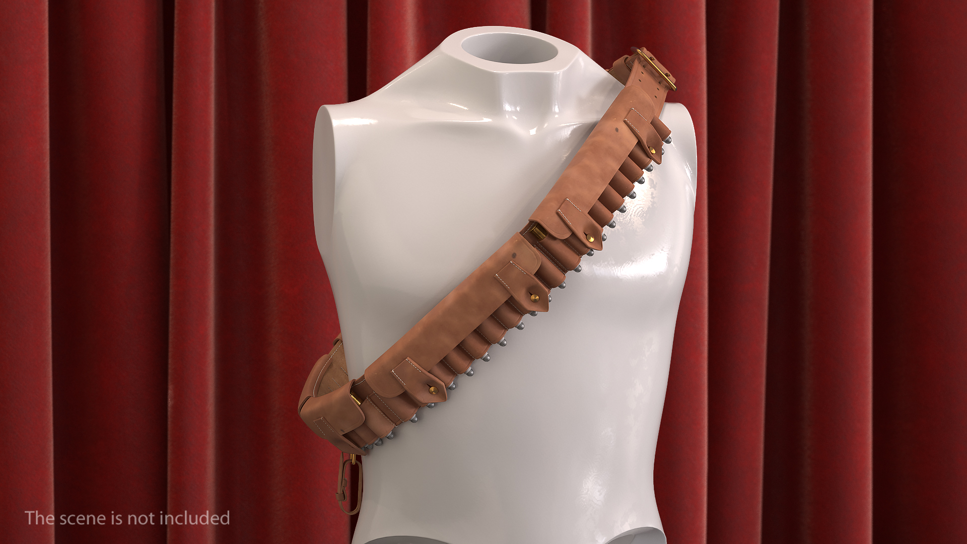 3D Ammunition Leather Bandolier model