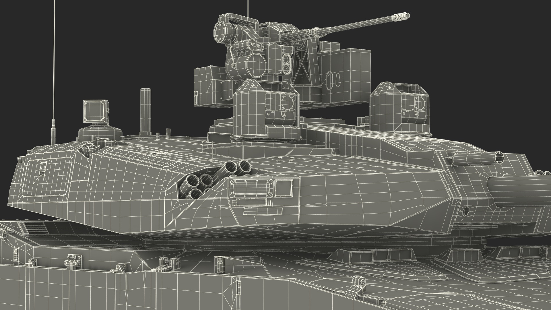 Old Grey Tank Abrams X Rigged 3D model