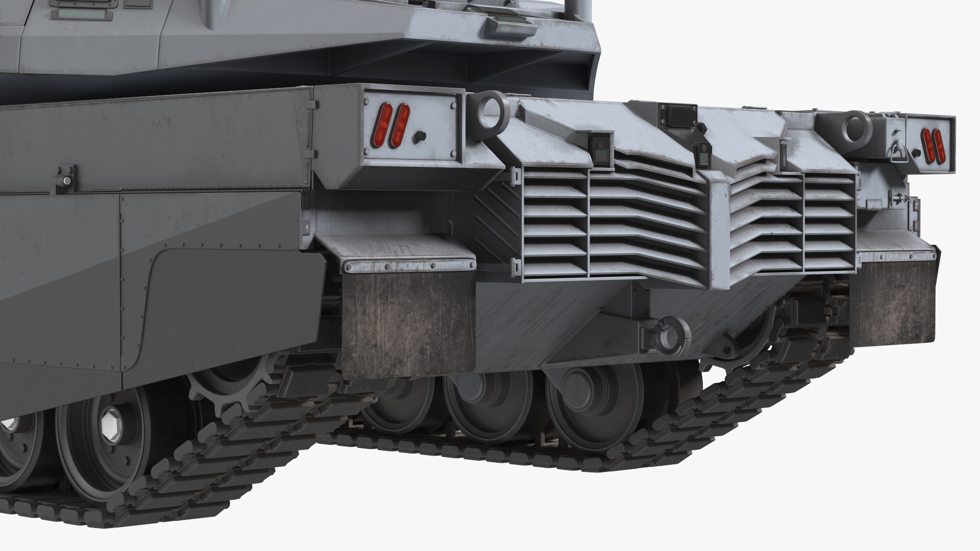 Old Grey Tank Abrams X Rigged 3D model