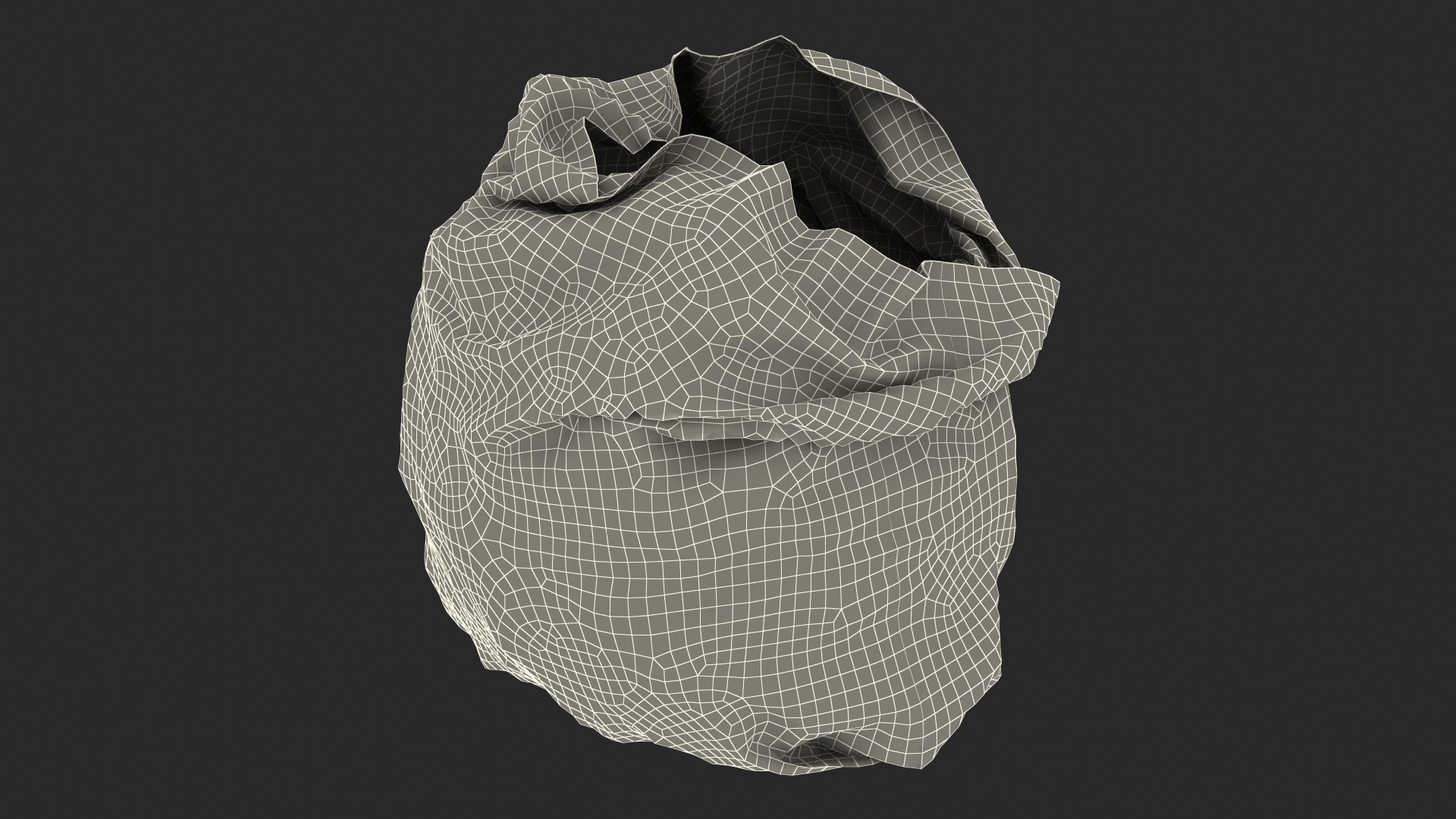 3D Realistic Opened Garbage Bag model