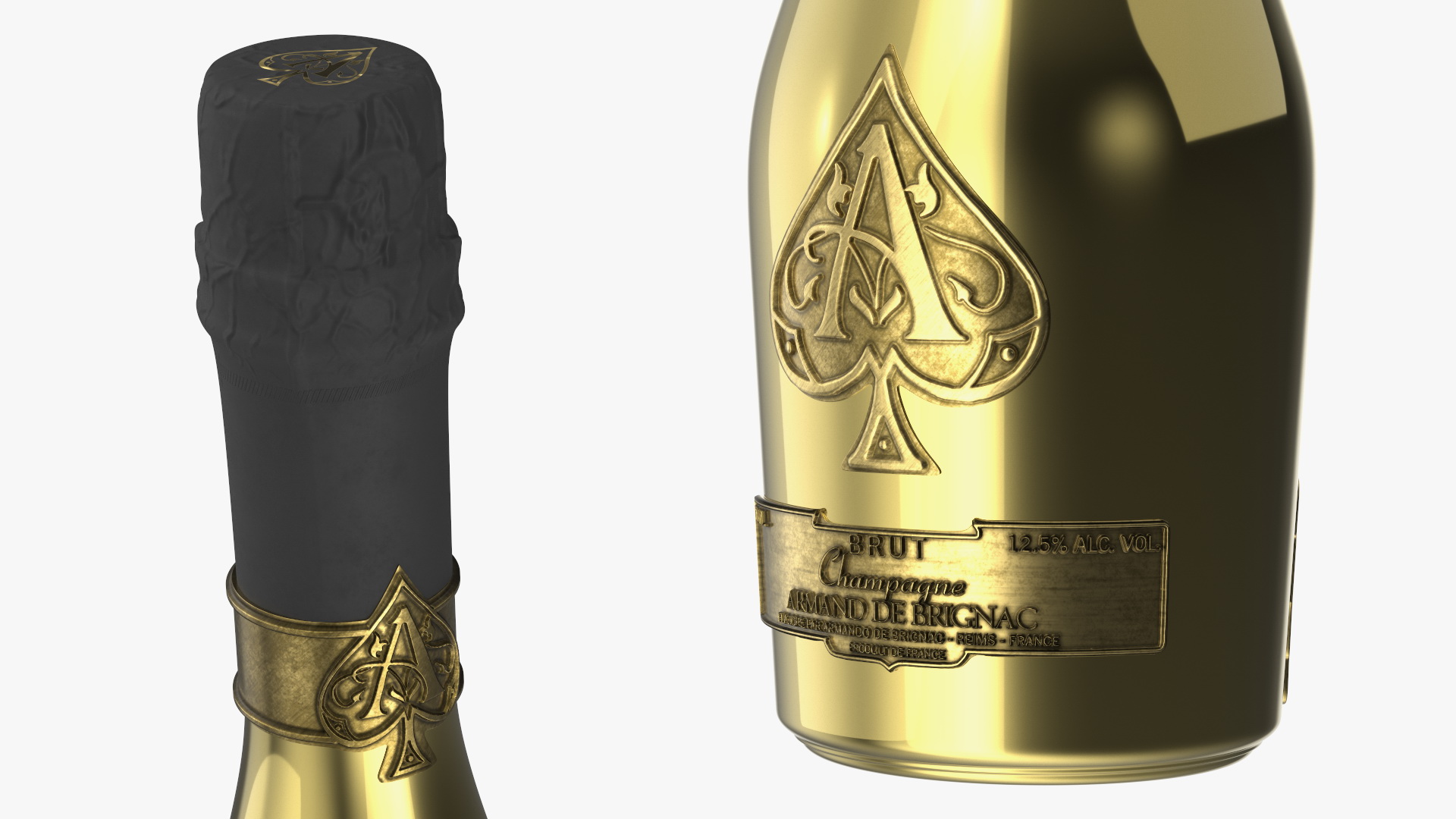 Armand de Brignac Brut Gold 3D