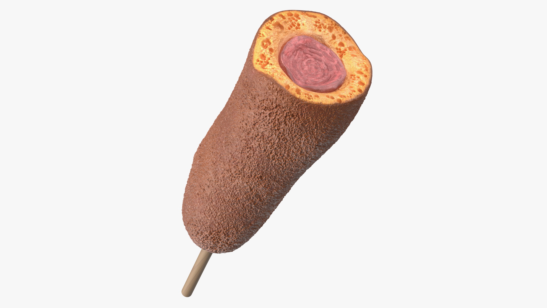 3D model Corn Dog Bitten