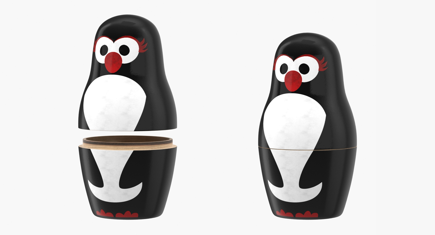 3D model Penguin Nesting Doll