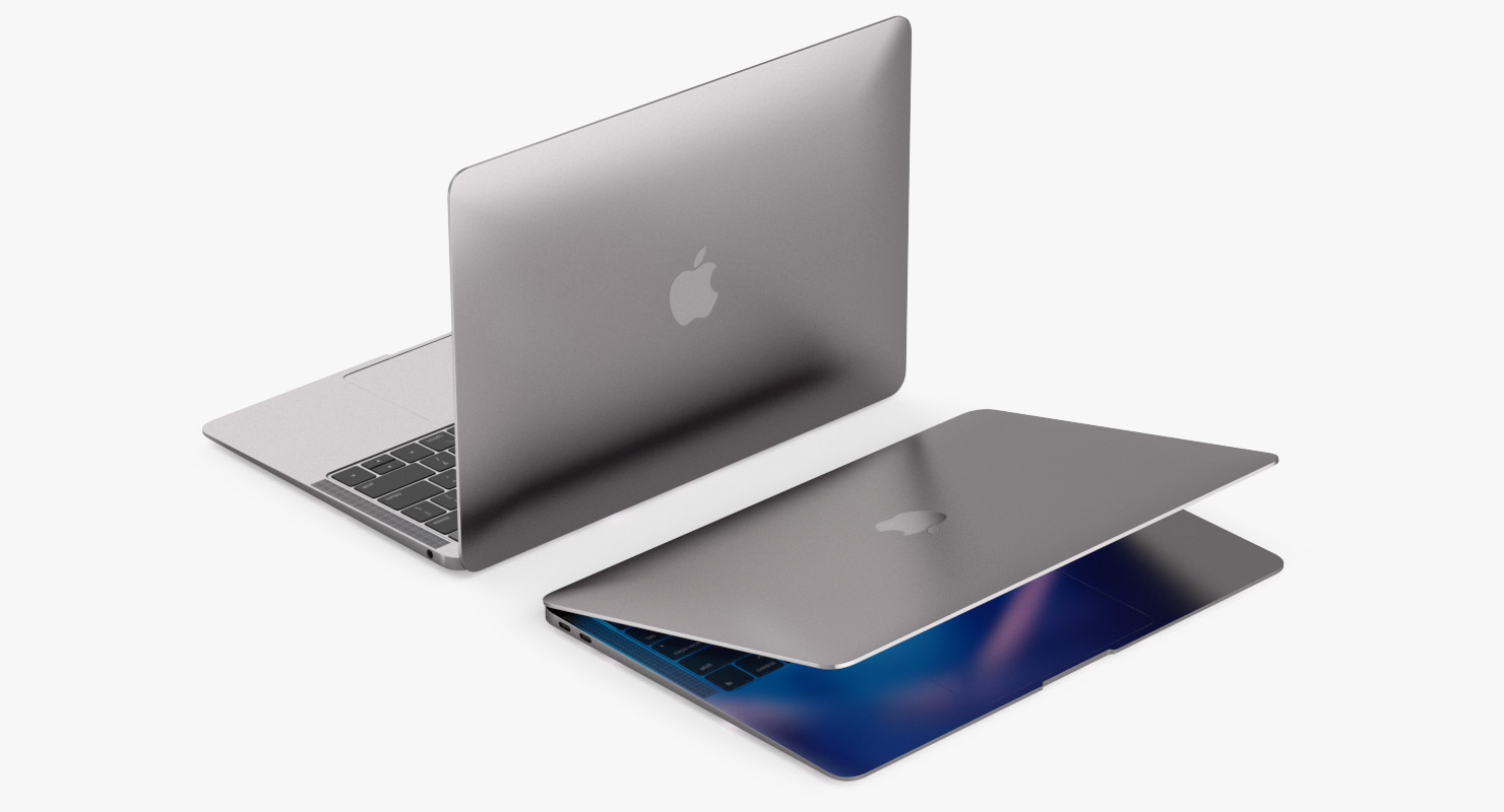 MacBook Air Space Gray 3D